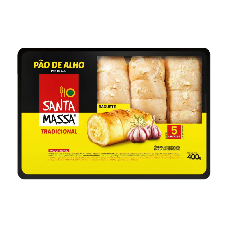 Pacote Pão de Alho Santa Massa 400g